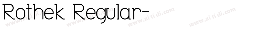 Rothek Regular字体转换